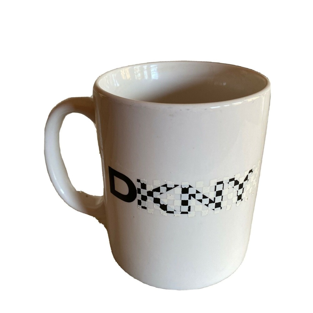 DKNY 90s Logo Lenox Ceramic Cup Mug White Logo